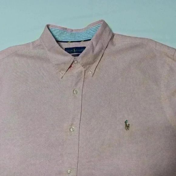 RALPH LAUREN 💯 cotton long-sleeved button down. Slim  fit. 2XL - Picture 9 of 11